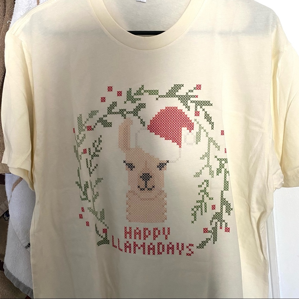 ModCloth Happy Llamadays Xmas Shirt 2XL NWT
